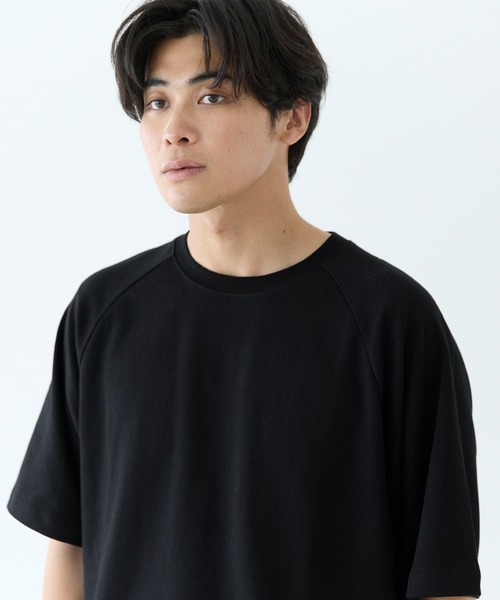 coca（coca）（コカ）の「コットンプレーティングラグランTシャツ 接触冷感/速乾/シワ防止（Tシャツ/カットソー・メンズ・ブラック/ホワイト・XL/M/L）」の12枚目の写真