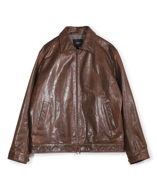 MEN'S BIGI(メンズビギ)の「ゴートレザー ライダースブルゾン(ブルゾン・メンズ・ブラック/ブラウン・01/02/03/04)」の2枚目の写真
