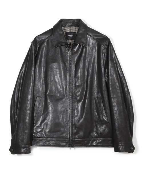MEN'S BIGI(メンズビギ)の「ゴートレザー ライダースブルゾン(ブルゾン・メンズ・ブラック/ブラウン・01/02/03/04)」の1枚目の写真