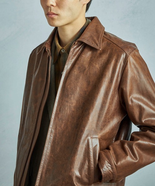 MEN'S BIGI(メンズビギ)の「ゴートレザー ライダースブルゾン(ブルゾン・メンズ・ブラック/ブラウン・01/02/03/04)」の5枚目の写真