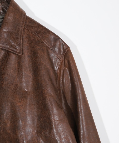 MEN'S BIGI(メンズビギ)の「ゴートレザー ライダースブルゾン(ブルゾン・メンズ・ブラック/ブラウン・01/02/03/04)」の17枚目の写真