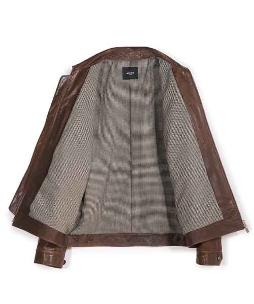 MEN'S BIGI(メンズビギ)の「ゴートレザー ライダースブルゾン(ブルゾン・メンズ・ブラック/ブラウン・01/02/03/04)」の19枚目の写真