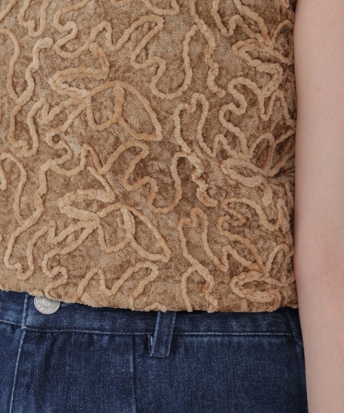 Bab(バブ)の「コード刺繍ベロアビスチェ(Tシャツ/カットソー・レディース・ベージュ/ブラック/オフホワイト・M)」の22枚目の写真