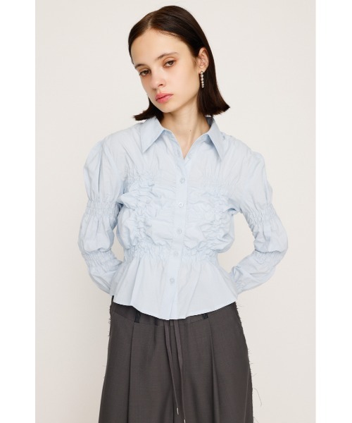 ブラウス シャツ 「新色追加」RANDOM SHIRRING TOPS ランダム シャーリング トップス 秋服 春服 レディース 新色追加】RANDOM SHIRRING TOPS ランダム シャーリング