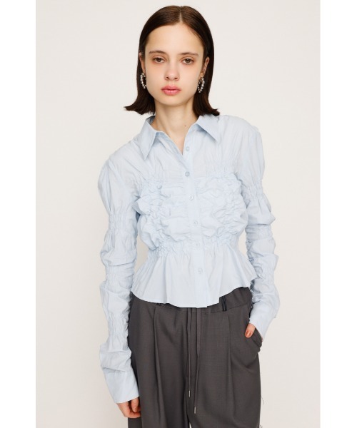 新色追加】RANDOM SHIRRING TOPS ランダム シャーリング