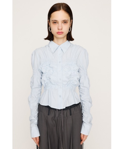 ブラウス シャツ 「新色追加」RANDOM SHIRRING TOPS ランダム シャーリング トップス 秋服 春服 レディース 新色追加】RANDOM SHIRRING TOPS ランダム シャーリング
