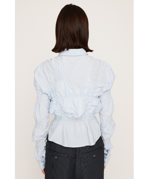 ブラウス シャツ 「新色追加」RANDOM SHIRRING TOPS ランダム シャーリング トップス 秋服 春服 レディース SLY ブラウス シャツ 「新色追加」RANDOM SHIRRING TOPS