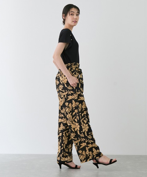 Jayro(ジャイロ)の「麻レーヨンボタニカルパンツ(その他パンツ・レディース・ブラック/ダークブラウン・38)」の11枚目の写真
