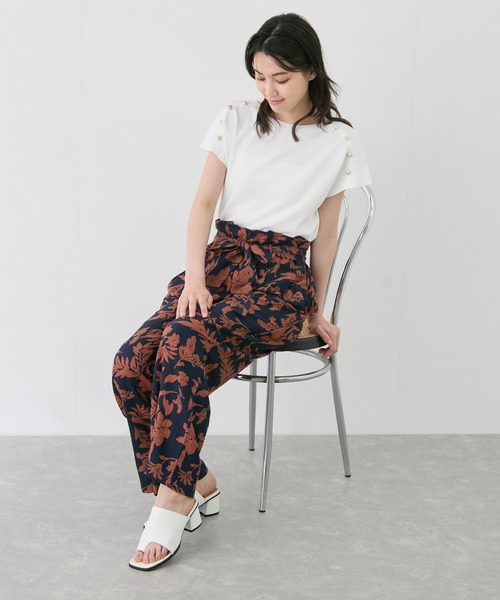 Jayro(ジャイロ)の「麻レーヨンボタニカルパンツ(その他パンツ・レディース・ブラック/ダークブラウン・38)」の18枚目の写真