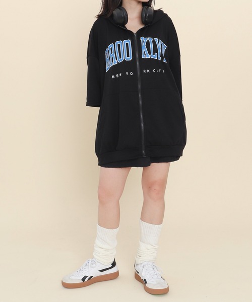 WOND(ウォンド)の「WOND/SSロゴビッグパーカー(パーカー・レディース・ブラック/杢グレー・FREE)」の12枚目の写真