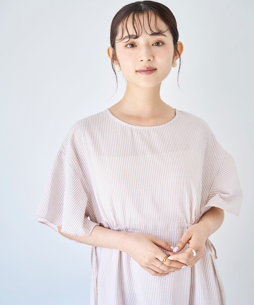 mil(ミル)の「フレアスリーブ ドロスト ワンピース 【587142】(ワンピース・レディース・ブラック/ブラウン/ベージュ・XS/S)」の20枚目の写真