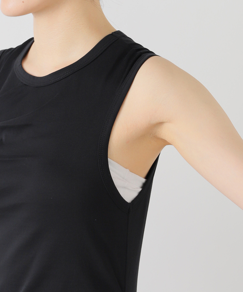 SLOBE IENA(スローブイエナ)の「Serque/セルク ギャザーノースリーブ(タンクトップ・レディース・ブラック/ホワイト・FREE)」の14枚目の写真