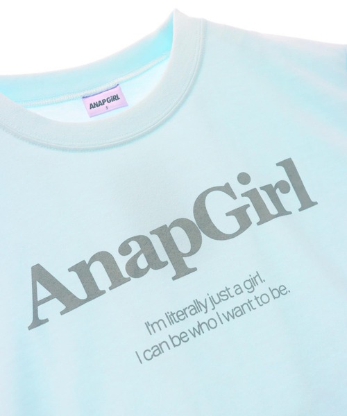 ANAP GｉRL（アナップガール）の「ロゴプリント Tシャツ（Tシャツ/カットソー・キッズ・サックスブルー/ネイビー/ホワイト・M/S/XS）」の20枚目の写真