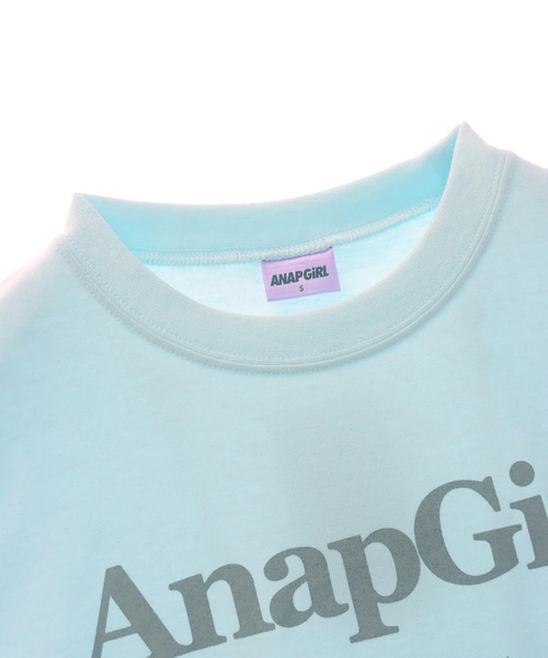 ANAP GｉRL（アナップガール）の「ロゴプリント Tシャツ（Tシャツ/カットソー・キッズ・サックスブルー/ネイビー/ホワイト・M/S/XS）」の21枚目の写真