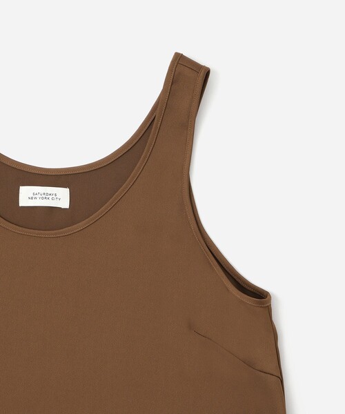 Saturdays NYC（サタデーズ ニューヨークシティ ）の「Jess Satin Tank Onepiece Dress（ワンピース・レディース・ブラウン/ブラック・L/M/S）」の12枚目の写真