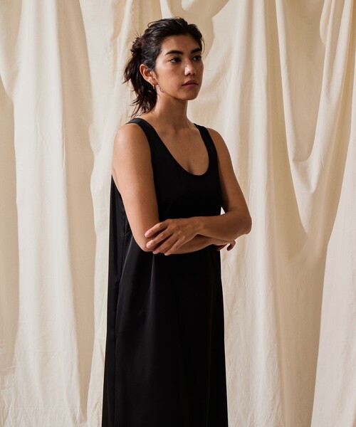 Saturdays NYC（サタデーズ ニューヨークシティ ）の「Jess Satin Tank Onepiece Dress（ワンピース・レディース・ブラウン/ブラック・L/M/S）」の6枚目の写真