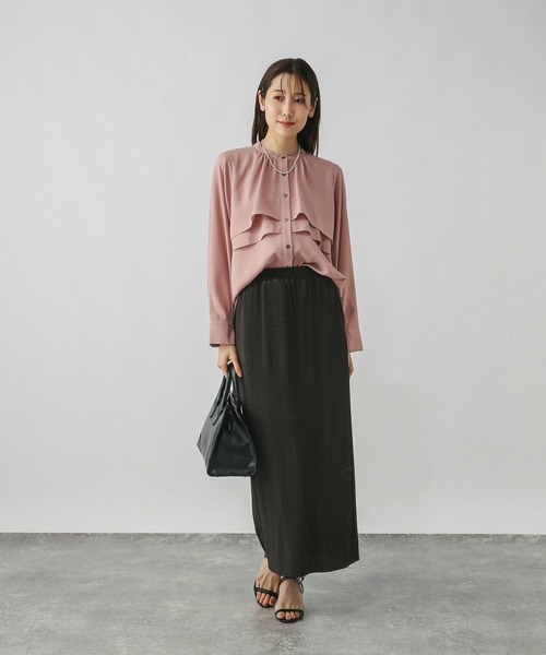 GLOBAL WORK（グローバルワーク）の「多機能プリーツIラインスカート/575805（スカート・レディース・ブラック/ライトグレー・REGULAR/SHORT）」の19枚目の写真