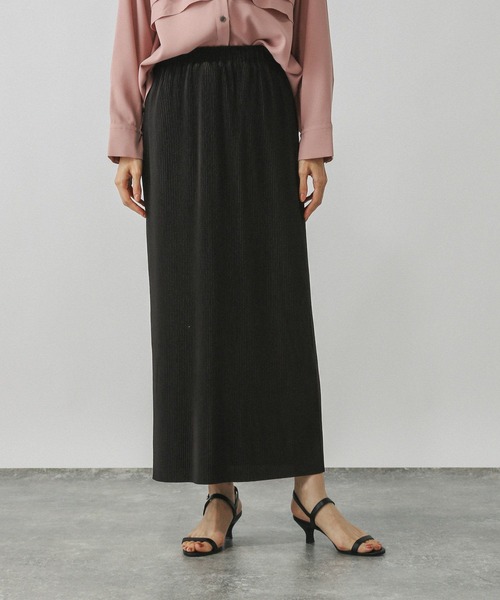 GLOBAL WORK（グローバルワーク）の「多機能プリーツIラインスカート/575805（スカート・レディース・ブラック/ライトグレー・REGULAR/SHORT）」の4枚目の写真