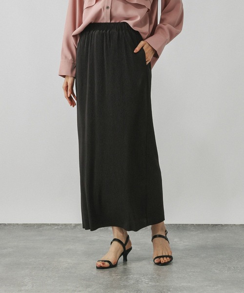 新品 PS ポールスミス スカート ニット プリーツ 体型 カバー ロング