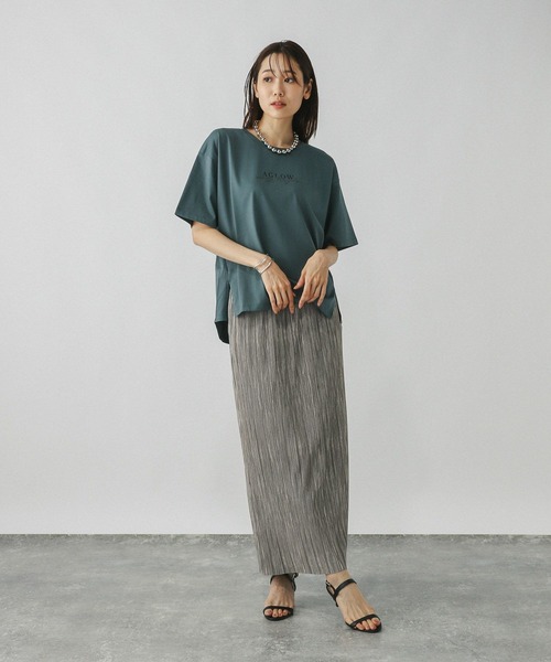 GLOBAL WORK（グローバルワーク）の「多機能プリーツIラインスカート/575805（スカート・レディース・ブラック/ライトグレー・REGULAR/SHORT）」の7枚目の写真