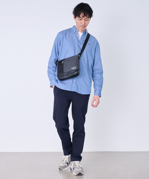 Arnold Palmer(アーノルドパーマー)の「メランジ×フェイクレザー パネル サコッシュ(ショルダーバッグ・メンズ・ブラック/チャコールグレー/ネイビー・F)」の15枚目の写真