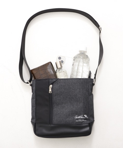 Arnold Palmer(アーノルドパーマー)の「メランジ×フェイクレザー パネル サコッシュ(ショルダーバッグ・メンズ・ブラック/チャコールグレー/ネイビー・F)」の13枚目の写真