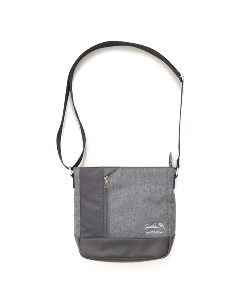 Arnold Palmer(アーノルドパーマー)の「メランジ×フェイクレザー パネル サコッシュ(ショルダーバッグ・メンズ・ブラック/チャコールグレー/ネイビー・F)」の5枚目の写真