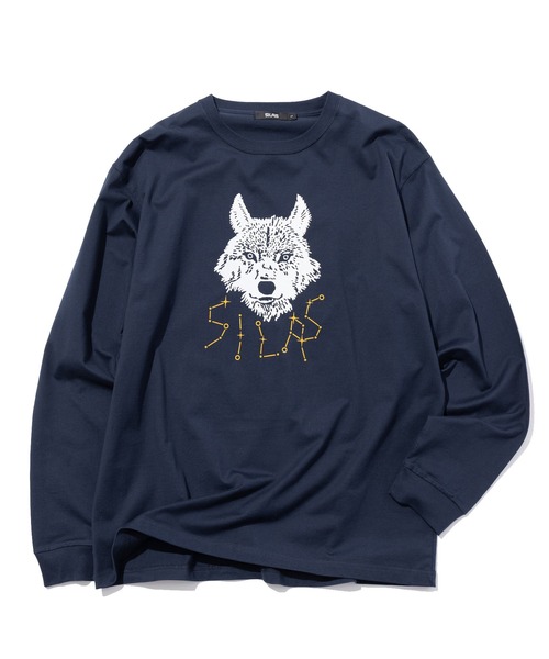 SILAS（サイラス）の「WOLF L/S TEE（Tシャツ/カットソー・メンズ・ホワイト/アッシュ/ネイビー・L/M/XL）」の3枚目の写真