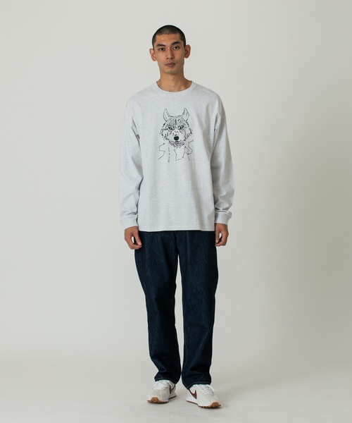 SILAS（サイラス）の「WOLF L/S TEE（Tシャツ/カットソー・メンズ・ホワイト/アッシュ/ネイビー・L/M/XL）」の11枚目の写真