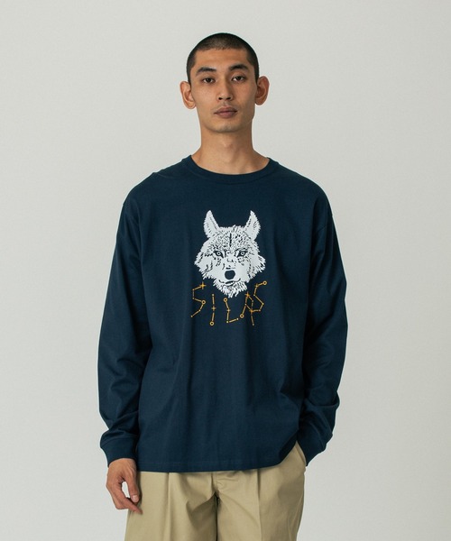SILAS（サイラス）の「WOLF L/S TEE（Tシャツ/カットソー・メンズ・ホワイト/アッシュ/ネイビー・L/M/XL）」の14枚目の写真