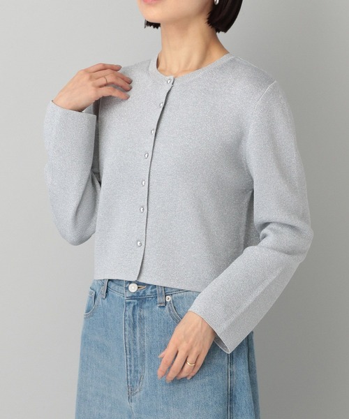 A part by（アパートバイ）の「ブライトニットカーディガン（カーディガン/ボレロ・レディース・Silver/GOLD/ブラック・FREE）」の4枚目の写真