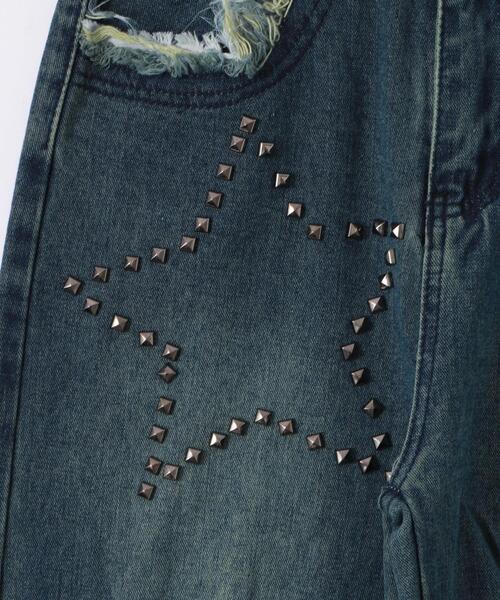 セール】DISPARK/【25年秋冬新作】スタッズスターダメージデニム