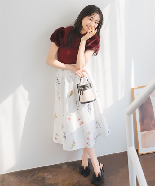 WILLSELECTION（ウィルセレクション）の「オータムボタニカルフラワータックスカート（スカート・レディース・ホワイト/ピンク/ブラウン・SMALL/MEDIUM）」の17枚目の写真