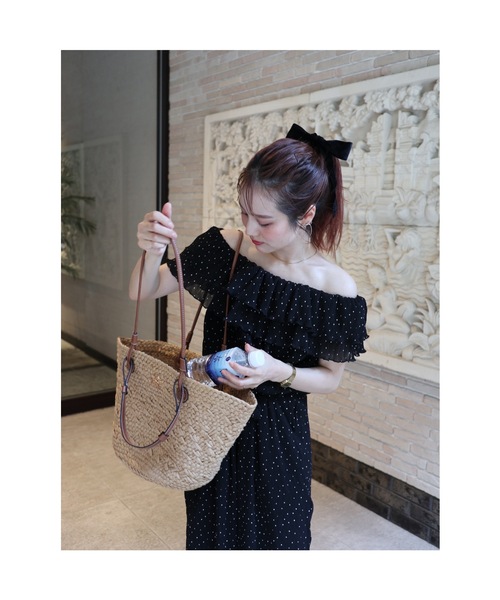 JUMELLE（ジュメロ）の「２wayカゴバッグ（トートバッグ・レディース・ブラウン/アイボリー・FREE）」の9枚目の写真