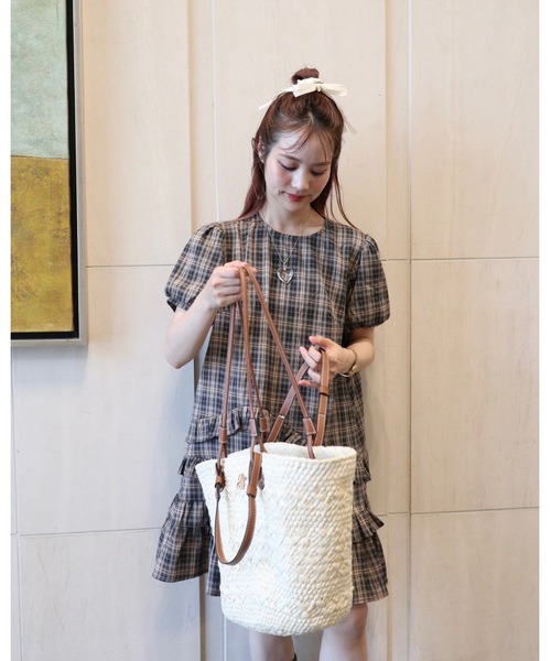 JUMELLE（ジュメロ）の「２wayカゴバッグ（トートバッグ・レディース・ブラウン/アイボリー・FREE）」の11枚目の写真