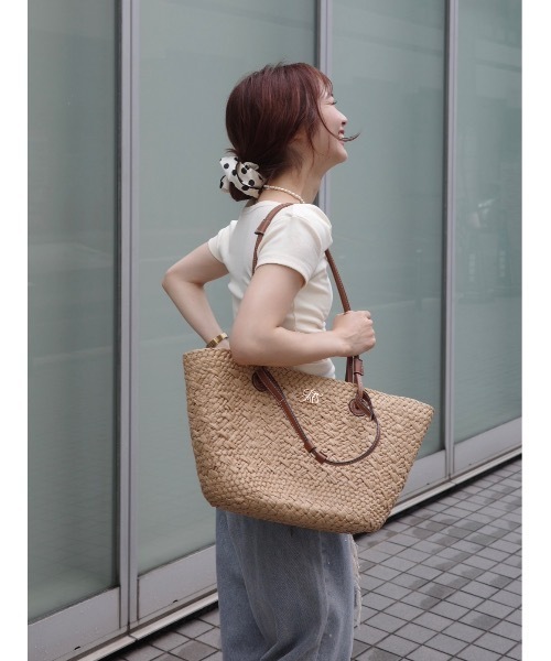 JUMELLE（ジュメロ）の「２wayカゴバッグ（トートバッグ・レディース・ブラウン/アイボリー・FREE）」の15枚目の写真