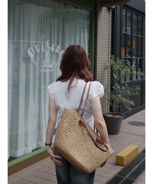 JUMELLE（ジュメロ）の「２wayカゴバッグ（トートバッグ・レディース・ブラウン/アイボリー・FREE）」の17枚目の写真