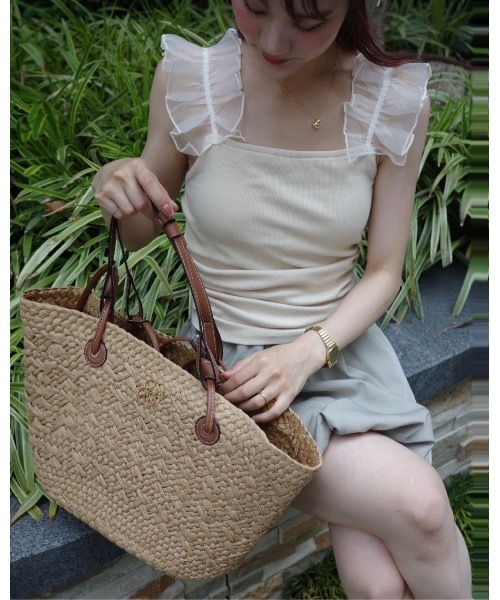 JUMELLE（ジュメロ）の「２wayカゴバッグ（トートバッグ・レディース・ブラウン/アイボリー・FREE）」の18枚目の写真