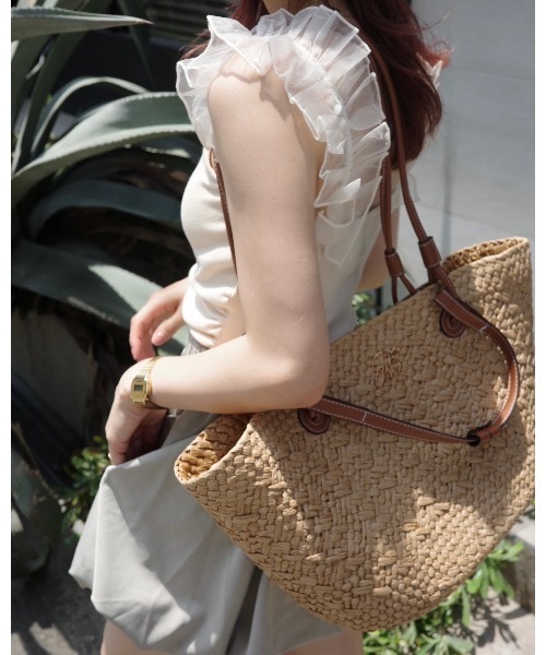 JUMELLE（ジュメロ）の「２wayカゴバッグ（トートバッグ・レディース・ブラウン/アイボリー・FREE）」の19枚目の写真