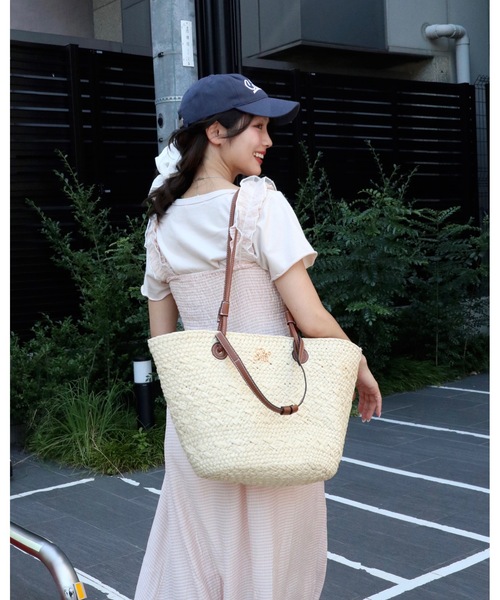 JUMELLE（ジュメロ）の「２wayカゴバッグ（トートバッグ・レディース・ブラウン/アイボリー・FREE）」の3枚目の写真