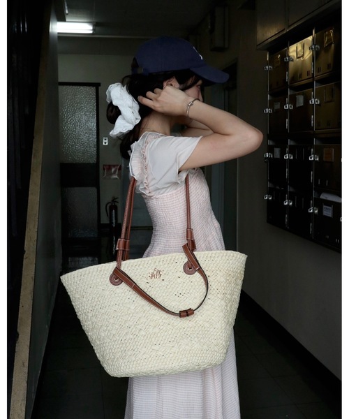 JUMELLE（ジュメロ）の「２wayカゴバッグ（トートバッグ・レディース・ブラウン/アイボリー・FREE）」の4枚目の写真