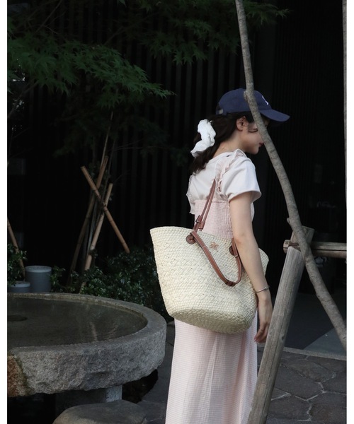 JUMELLE（ジュメロ）の「２wayカゴバッグ（トートバッグ・レディース・ブラウン/アイボリー・FREE）」の6枚目の写真