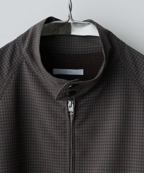 WYM LIDNM(ウィム バイ リドム)の「PE PLAID HARRINGTON JACKET(ブルゾン・メンズ・アッシュブラウン/チャコール・S/M/L)」の5枚目の写真