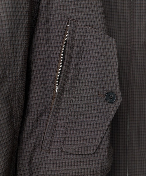 WYM LIDNM(ウィム バイ リドム)の「PE PLAID HARRINGTON JACKET(ブルゾン・メンズ・アッシュブラウン/チャコール・S/M/L)」の9枚目の写真