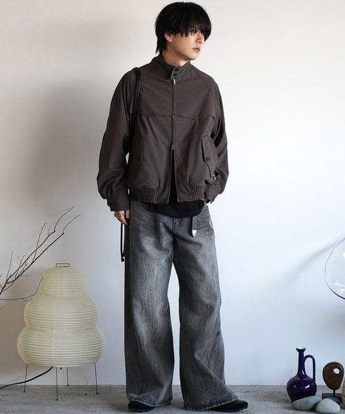 PE PLAID HARRINGTON JACKET（ブルゾン）｜WYM LIDNM（ウィム
