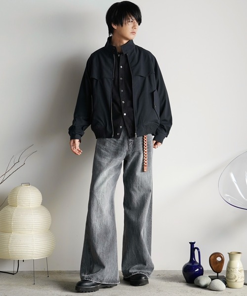 PE PLAID HARRINGTON JACKET（ブルゾン）｜WYM LIDNM（ウィム バイ