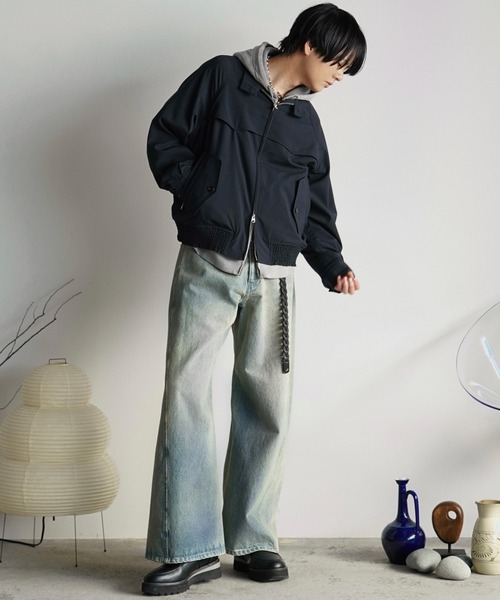 PE PLAID HARRINGTON JACKET（ブルゾン）｜WYM LIDNM（ウィム バイ