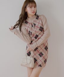 Chico（チコ）の「ボレロセットチェックアメスリミニワンピース