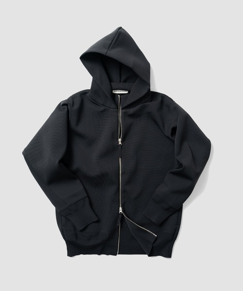 ESTNATION（エストネーション）の「ESTNATION / ミラノリブ フーディーブルゾン＜ECOPET＞（パーカー・メンズ・ブラック/ライトブルー/ライトグレー・MEDIUM/X-LARGE/LARGE）」の2枚目の写真