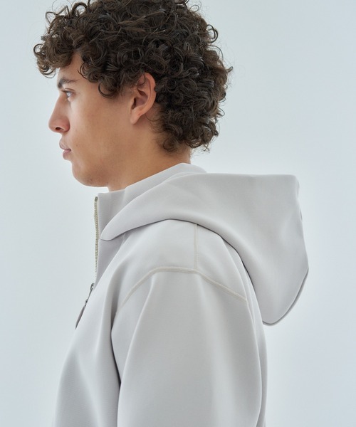 ESTNATION（エストネーション）の「ESTNATION / ミラノリブ フーディーブルゾン＜ECOPET＞（パーカー・メンズ・ブラック/ライトブルー/ライトグレー・MEDIUM/X-LARGE/LARGE）」の17枚目の写真